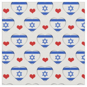 Verbinding tussen Israël-vlag en rode mode Stof