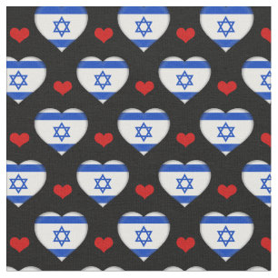 Verbinding tussen Israël-vlag en rode mode Stof