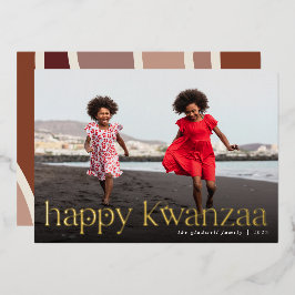 Verbinding | Volledige foto Kwanzaa Folie Feestdagenkaart