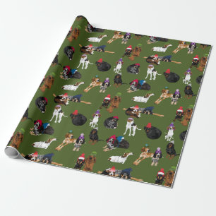 Verbindingen in Pet 2020 moss Cadeaupapier