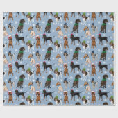 Verbindingen in sneeuwvlokken van Petten Cadeaupapier (Vlak)