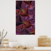 Verbindingen Kleurrijk Fractaal Abstract landschap Poster (Keuken)