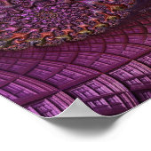 Verbindingen Kleurrijk Fractaal Abstract landschap Poster (Hoek)