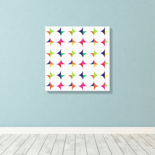 Verbindingen van kleur canvas afdruk (Insitu (Houten vloer))