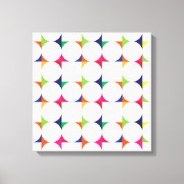 Verbindingen van kleur canvas afdruk