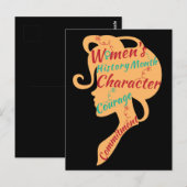 VERBINTENIS VAN DE GESCHIEDENKARAKTER VAN VROUWEN BRIEFKAART (Voorkant / Achterkant)