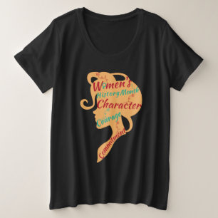 VERBINTENIS VAN DE GESCHIEDENKARAKTER VAN VROUWEN GROTE MAAT T-SHIRT
