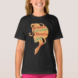 VERBINTENIS VAN DE GESCHIEDENKARAKTER VAN VROUWEN T-SHIRT
