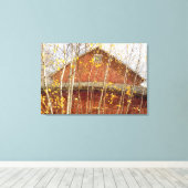 Verbintut Barn in het najaar Canvas Afdruk (Insitu (Houten vloer))
