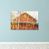 Verbintut Barn in het najaar Canvas Afdruk (Insitu (Houten vloer))