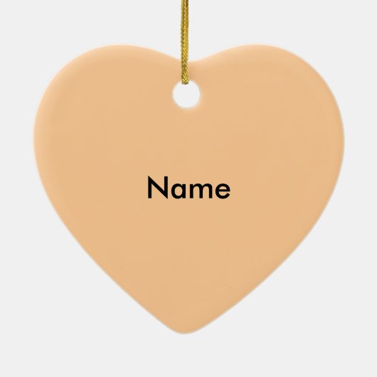 Verbleekt Roos Schuine kant Hart aangepaste orname Keramisch Ornament (Achterkant)