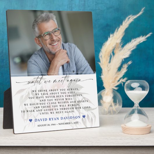 Verbleekte bloemenfoto tot we elkaar weer ontmoete fotoplaat (Zijkant)