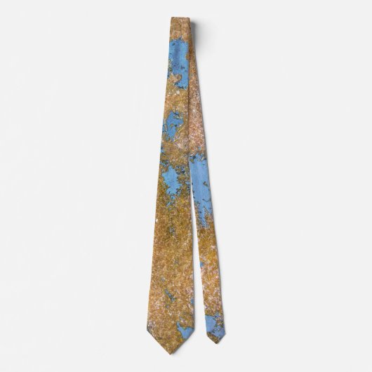 Verbleekte Blue Paint Abstract Stropdas (Voorkant)