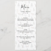 Verbleekte dennenboom en herten Kerst trouw diner Menu (Voorkant)
