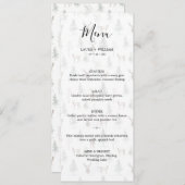 Verbleekte dennenboom en herten Kerst trouwdiner Menu (Voorkant / Achterkant)