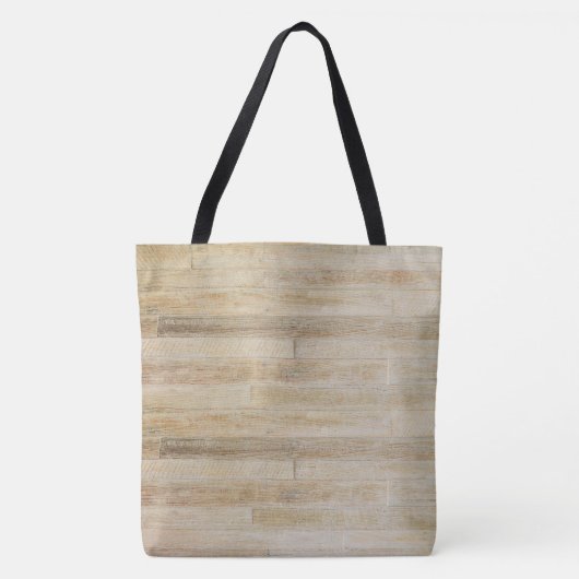 Verbleekte Faux houten vloeren Tote Bag (Voorkant)