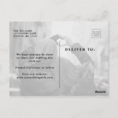 Verbleekte foto Elegante bruiloft Save the Date Briefkaart (Achterkant)