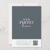 Verbleekte fotokaart QR-code voor Vellum Wedding I Kaart (Achterkant)