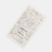 Verbleekte grijze rozen Persoonlijk bruiloftsfeest Servet (Hoek)