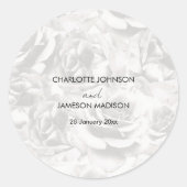 Verbleekte grijze rozen Persoonlijk verlovingsfees Ronde Sticker (Voorkant)