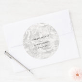 Verbleekte grijze rozen Persoonlijk verlovingsfees Ronde Sticker (Envelop)