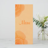 Verbleekte Oranje Rozen, aangepaste menukaarten Menu (Staand voorkant)