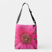 Verbleekte Roze Margriet Crossbody Tas (Achterkant)
