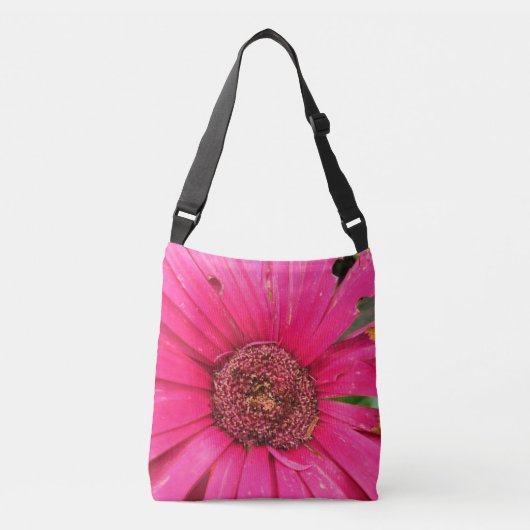 Verbleekte Roze Margriet Crossbody Tas (Voorkant)