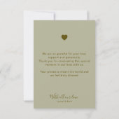 Verbleekte Rozen Custom Heart Photo Template Weddi Bedankkaart (Achterkant)