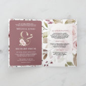 Verbleekte Stof Roze Bloemige Ampersand QR Code Tr (Binnen)