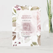 Verbleekte Stof Roze Bloemige Ampersand QR Code Tr (Achterkant)