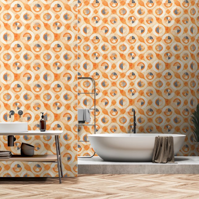 Verbleekte Terra-geometrie Behang (Badkamer)