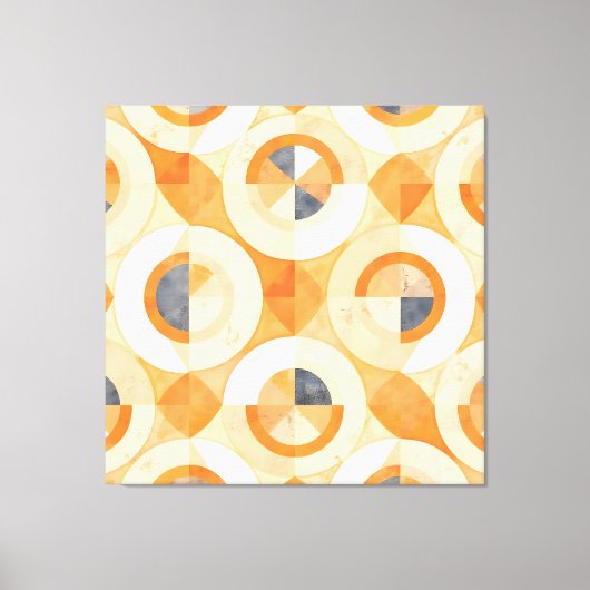 Verbleekte Terra-geometrie Canvas Afdruk (Voorkant)