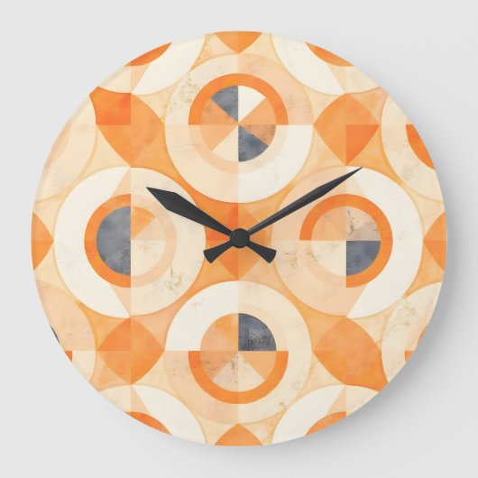 Verbleekte Terra-geometrie Grote Klok (Voorkant)