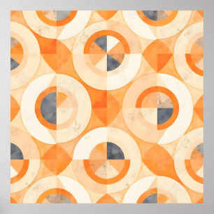 Verbleekte Terra-geometrie Poster