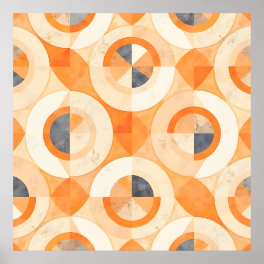 Verbleekte Terra-geometrie Poster (Voorkant)