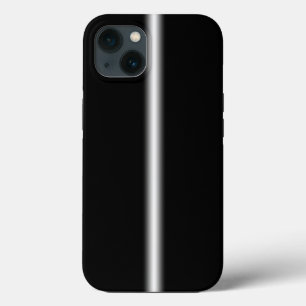 Verbleekte witte streep op zwarte batterij Hoesje iPhone 13 Hoesje