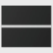 Verbleekte Witte Streep op Zwarte geschenkverpakki Cadeaupapier (Vlak)