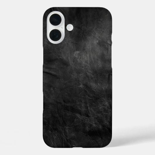 Verbleekte zwarte lederen textuur Case-Mate iPhone case (Achterkant)