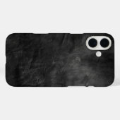 Verbleekte zwarte lederen textuur Case-Mate iPhone case (Achterkant (horizontaal))