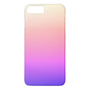 Verblekende perzik roze en paarse kleurrijke ombre iPhone 8/7 plus hoesje