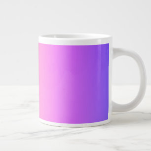 Verblekende perzik roze en paarse kleurrijke ombre grote koffiekop