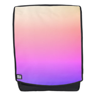Verblekende perzik roze en paarse kleurrijke ombre rugtassen