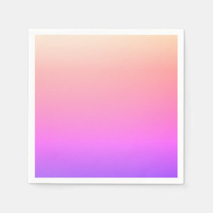 Verblekende perzik roze en paarse kleurrijke ombre servet