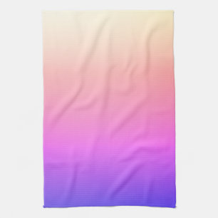 Verblekende perzik roze en paarse kleurrijke ombre theedoek