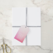 Verblekende roze ombre-gradiëring & uw initialen cadeaulabel (Met Touw)