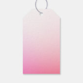 Verblekende roze ombre-gradiëring & uw initialen cadeaulabel (Achterkant)