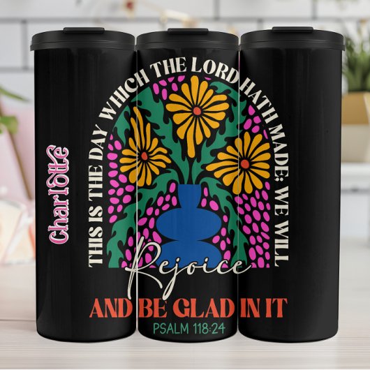 Verblijd Retro Gebrandschilderd Glas Bloem Thermosbeker