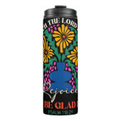 Verblijd Retro Gebrandschilderd Glas Bloem Thermosbeker (Voorkant)
