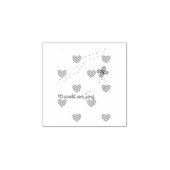 verblijf bij vreugde inspirerende sticker rubberstempel (Afrduk)
